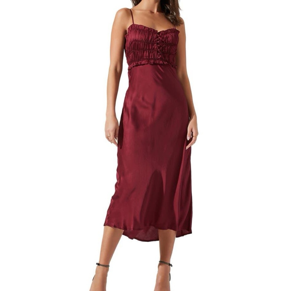 ASTR the Label Zola Maxi Satin Dress